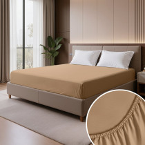 Prestieradlo 180x200 cm NOVA z bavlneného saténu - tehlová